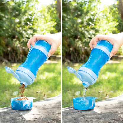 Botella con depósito de agua y comida FORTENCEE